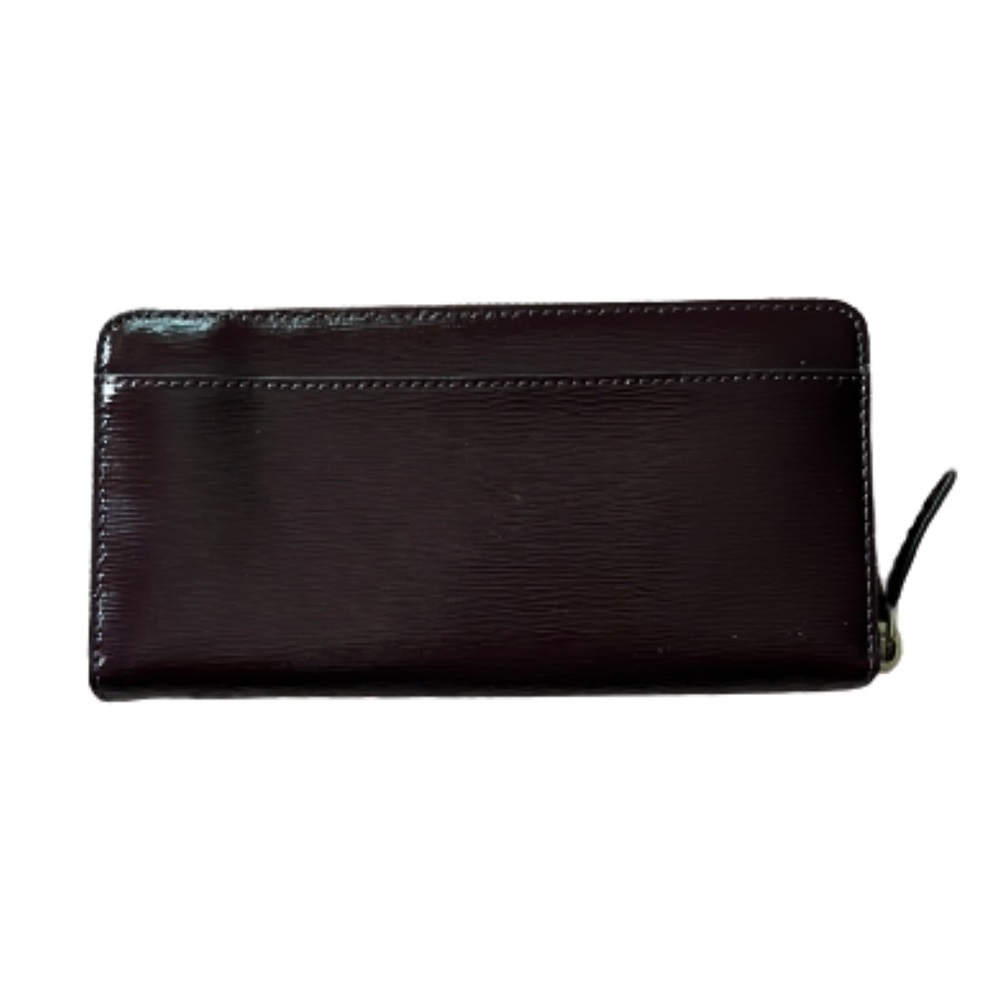 kate spade Bixby Place Neda chocolate cherry patent leather wallet - Picture 2 of 8